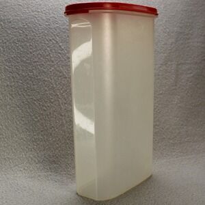 Tupperware Modular Mate Oval 5 Container Red Lid 12.25 Cup Good Vintage Storage